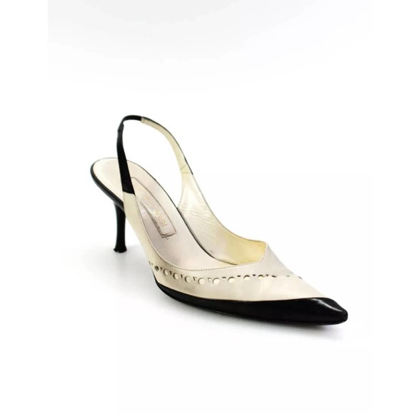 Sergio Rossi Pointed Toe Cut Out Sling - Picture 1 of 6
